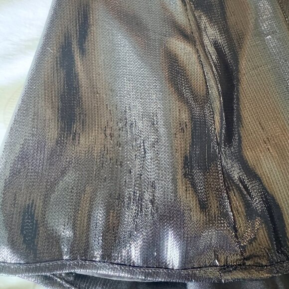 See By Chloe Black Shiny Metallic Short Sleeved Top - Picture 12 of 14